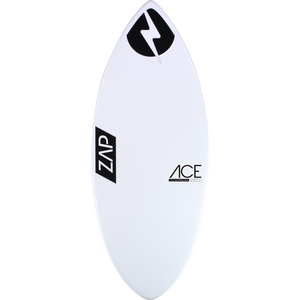 Zap Ace 56" Skimboard White/Assorted  Color Bottom Art