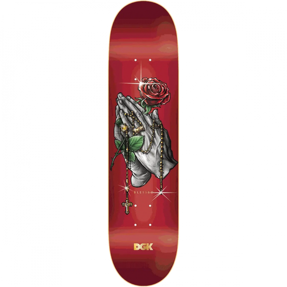 DGK Blessed Skateboard Deck -8.0 Red Lenticular DECK ONLY