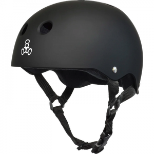 Triple 8 Helmet Black Rubber/White