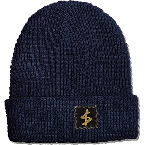 Slave Standard Label Waffle BEANIE Navy