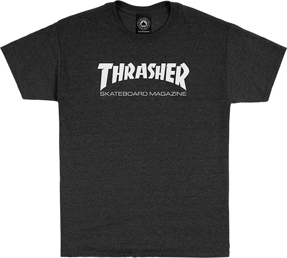 Thrasher Skate Mag T-Shirt - Dark Heather Grey/White