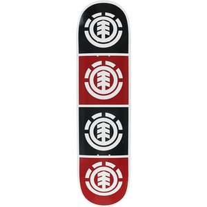 Element Quadrant Skateboard Deck -8.0 White W/Black/Red DECK ONLY