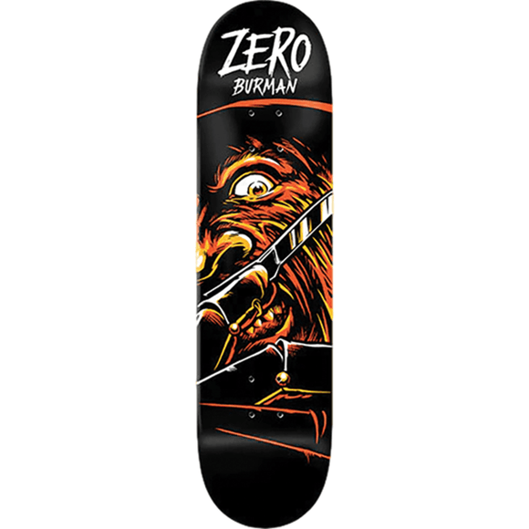 Zero Burman Fright Night 24 Skateboard Deck -8.25 Glow DECK ONLY