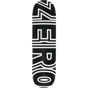 Zero Bold Skateboard Deck -8.25 Black/White DECK ONLY