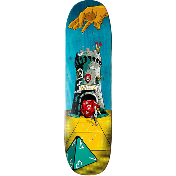 Waltz Tower Freestyle Skateboard Deck -7.4x28.075 Blue Stain DECK ONLY