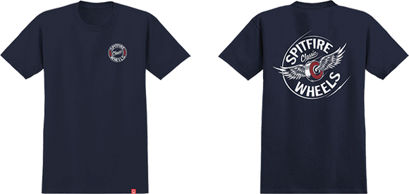 Spitfire Flying Classic T-Shirt - Navy/White/Red