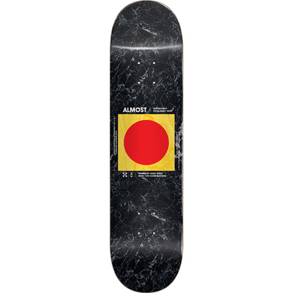 Almost Minimalist Skateboard Deck -8.25 Black R7 DECK ONLY