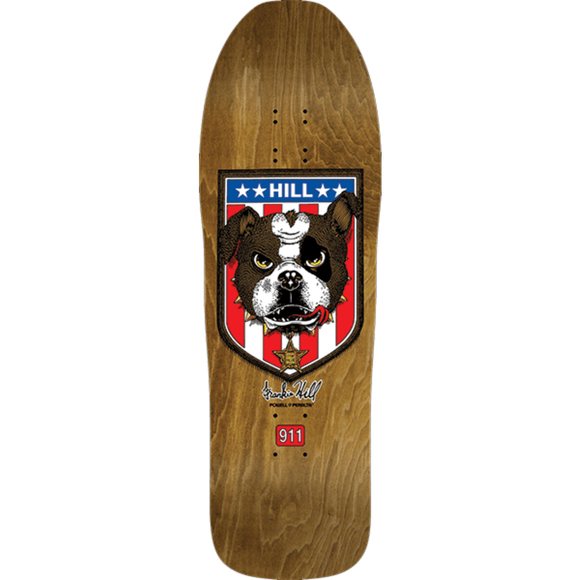 Powell Peralta Hill Bulldog 11 Skateboard Deck -10x31.5 Brown Stain DECK ONLY