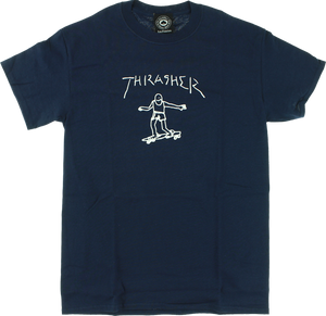 Thrasher Gonz Logo T-Shirt - Navy/White