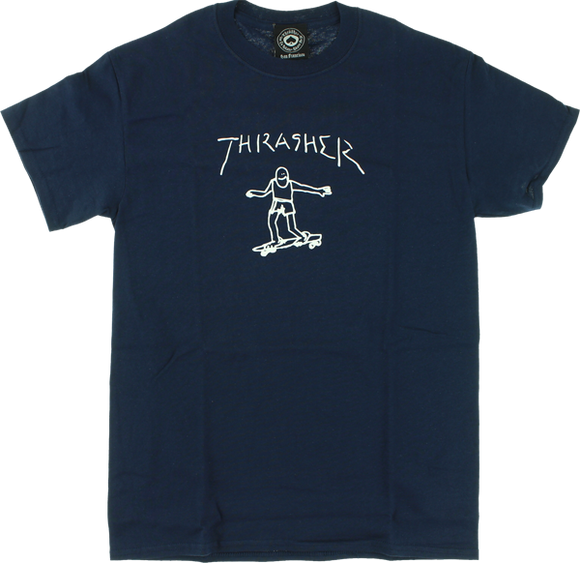 Thrasher Gonz Logo T-Shirt - Navy/White