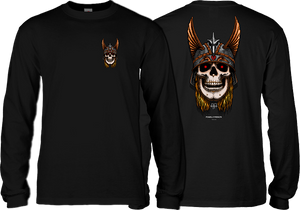 Powell Peralta Anderson Skull Long Sleeve Shirt SMALL Black