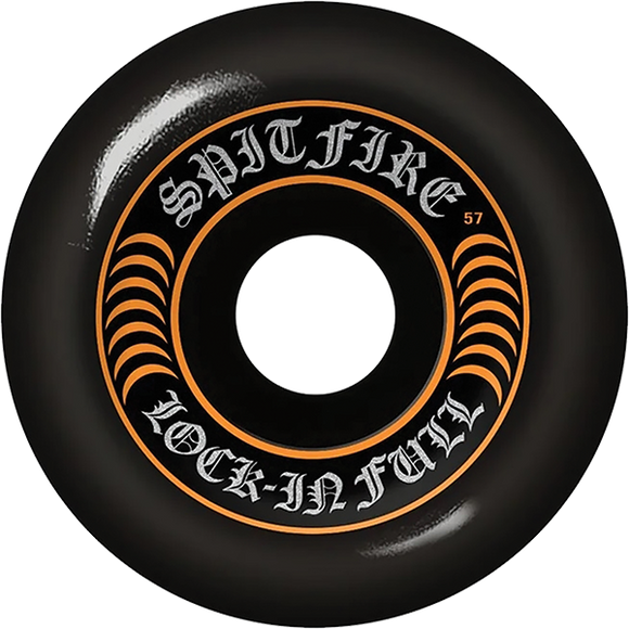 Spitfire F4 99a Lock-In Full 57mm Black Skateboard Wheels (Set of 4)