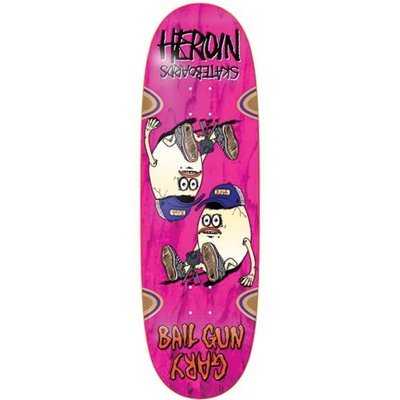 Heroin Bail Gun Gary 4 Skateboard Deck -9.75x32 DECK ONLY