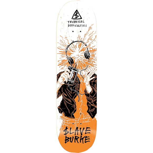 Slave Burke Technical Difficulties Skateboard Deck -8.37 DECK ONLY