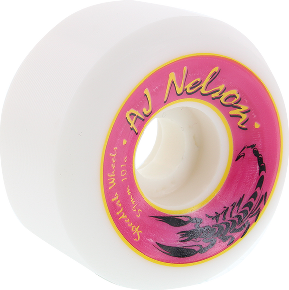 Speedlab Nelson Pro 59mm 101a White/Pink Skateboard Wheels (Set of 4)