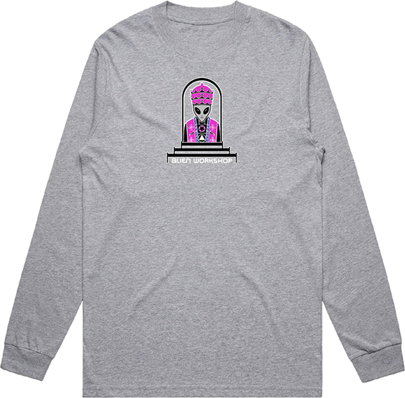 Alien Workshop Priest Long Sleeve Shirt X-LARGE Heather Grey