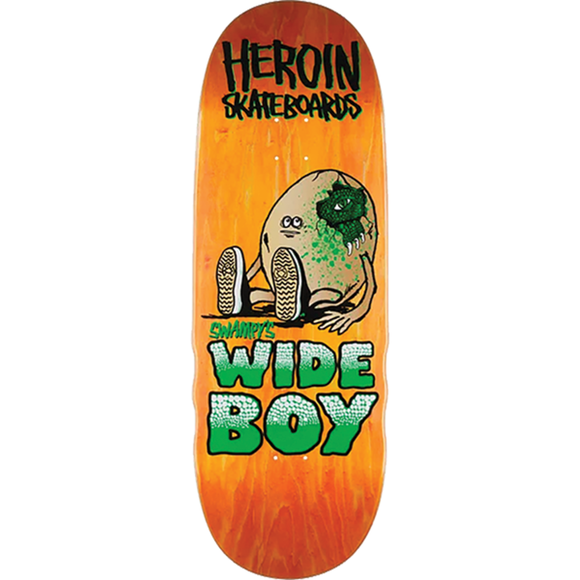 Heroin Swampy Wide Boy Skateboard Deck -10.75x32 DECK ONLY