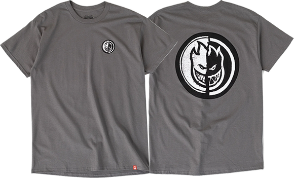Spitfire Yin Yang T-Shirt - Charcoal/Black/White