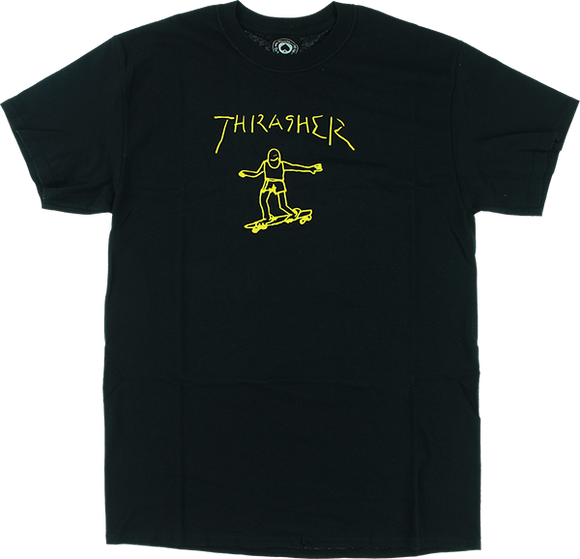 Thrasher Gonz Logo T-Shirt - Black/Yellow