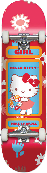 Girl Carroll Hello Kitty Complete Skateboard -7.75 