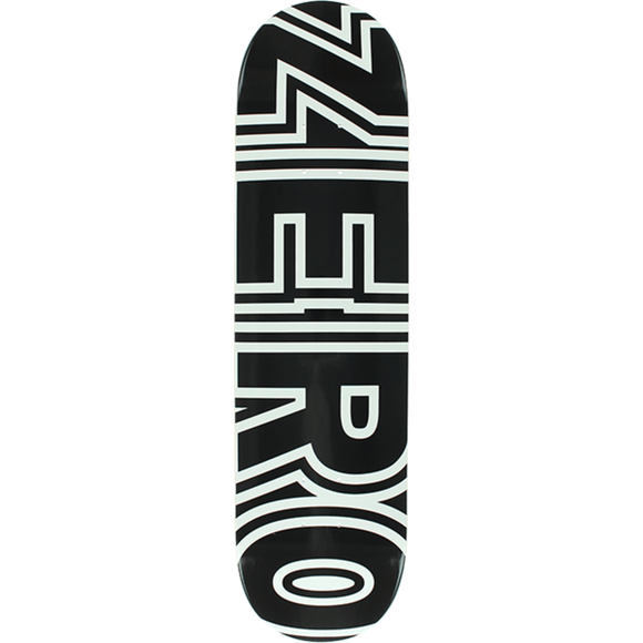 Zero Bold Skateboard Deck -8.0 Black/White DECK ONLY