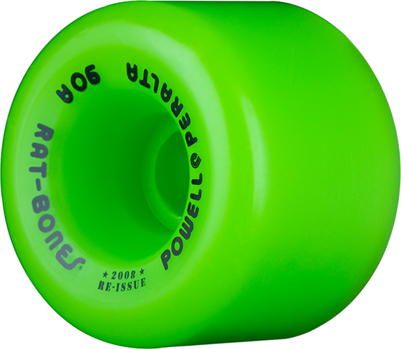 Powell Peralta Rat Bones Wheels 60mm 90a Green Skateboard Wheels (Set of 4)