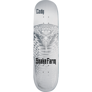 Snake Farm Mcentire Snake Moan Skateboard Deck -8.25 White DECK ONLY