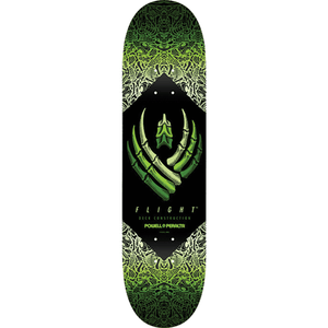 Powell Peralta Bones Wheels Skateboard Deck -8.0 Green Flight DECK ONLY