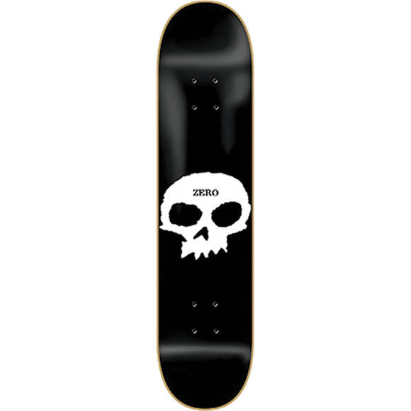 Zero Single Skull Skateboard Deck -7.87 Black/White DECK ONLY