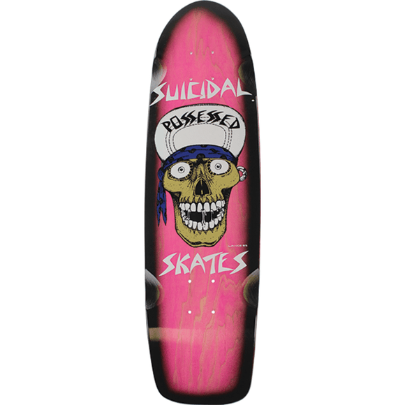 Suicidal Punk Skull 70'S Dk-8.3x30.5 Pink Stain/Black DECK ONLY