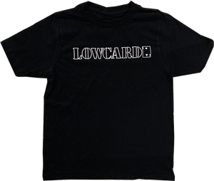 Lowcard Outline Logo Youth T-Shirt - Black