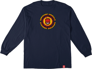 Spitfire OG Fireball Ls Size: SMALL Navy/Red