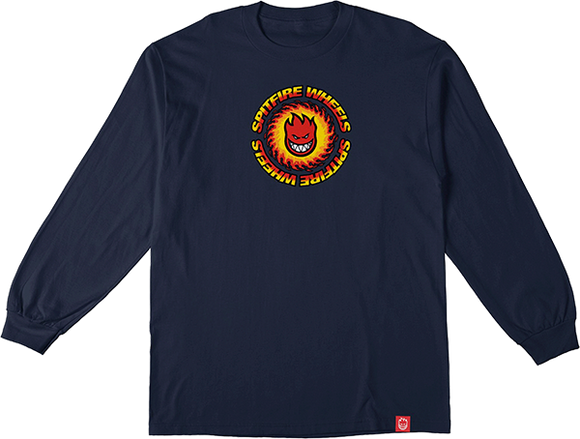 Spitfire OG Fireball Ls Size: SMALL Navy/Red