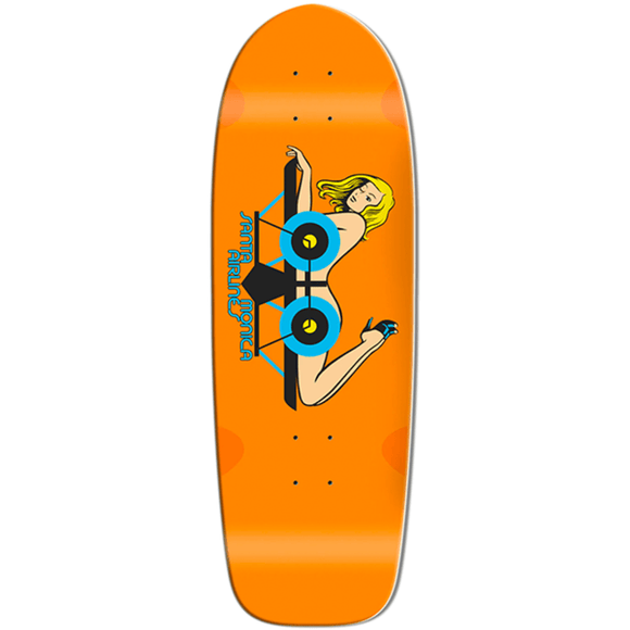 Sma Girl On A Plane Skateboard Deck -9.5x29.25 Orange DECK ONLY