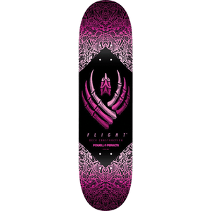 Powell Peralta Bones Wheels Skateboard Deck -8.0 Pink Flight DECK ONLY