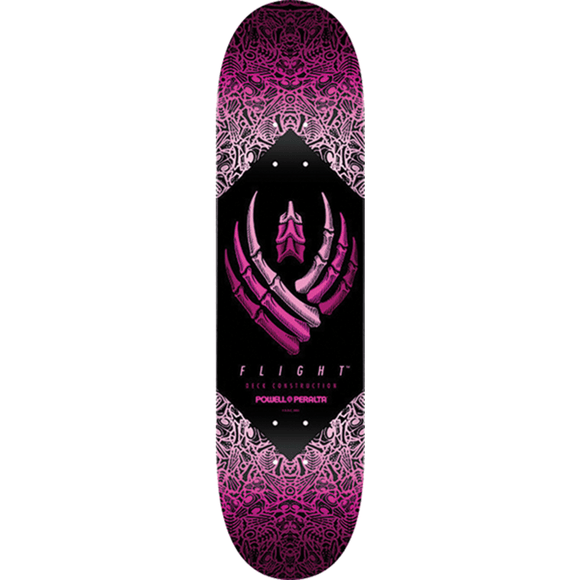 Powell Peralta Bones Wheels Skateboard Deck -8.0 Pink Flight DECK ONLY