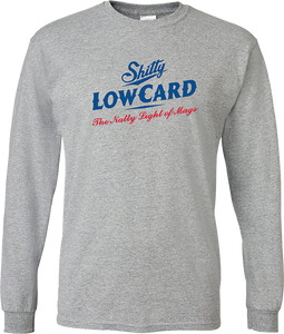 Lowcard Natty Logo Long Sleeve Shirt MEDIUM Heather Grey