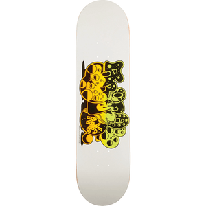 5boro Sp-One Bubble Skateboard Deck -8.25 White/Orange/Yellow DECK ONLY