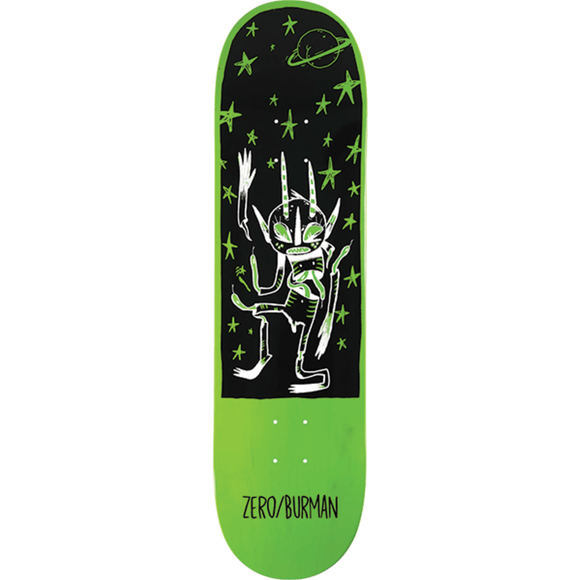 Zero Burman Hillz Skateboard Deck -8.37 Green DECK ONLY