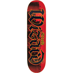 Blood Wizard Castles Script Skateboard Deck -8.75 Red/Black DECK ONLY