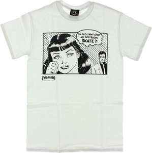 Thrasher Boyfriend T-Shirt - Size: X-LARGE White