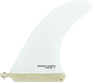 O&E Honeycomb Single Fin 8" White Surfboard FIN 