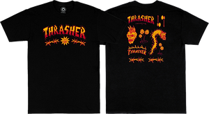 Thrasher Sketch T-Shirt - Size: MEDIUM Black