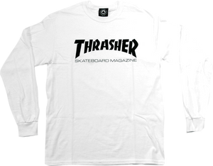 Thrasher Skate Mag Long Sleeve T-Shirt - Size: SMALL White/Black