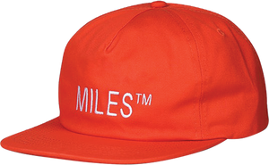 Miles Logo Hit Skate Skate HAT - Adjustable Safety Orange  