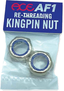 Ace Re-Threading Kingpin Nuts 2 Pack Silver