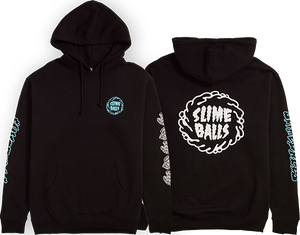 Slime Balls Mono Splat Hooded Sweatshirt - LARGE Black