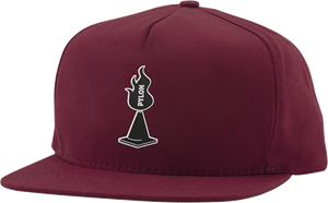 Pylon Logo Snapback Skate Skate HAT - Adjustable Maroon  