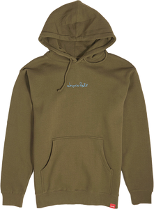 Chocolate Mid Chunk Hooded Sweatshirt - LARGE Military Green