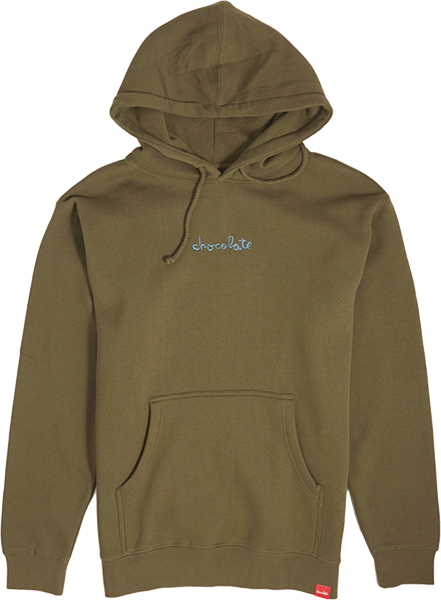 Chocolate Mid Chunk Hooded Sweatshirt - LARGE Military Green